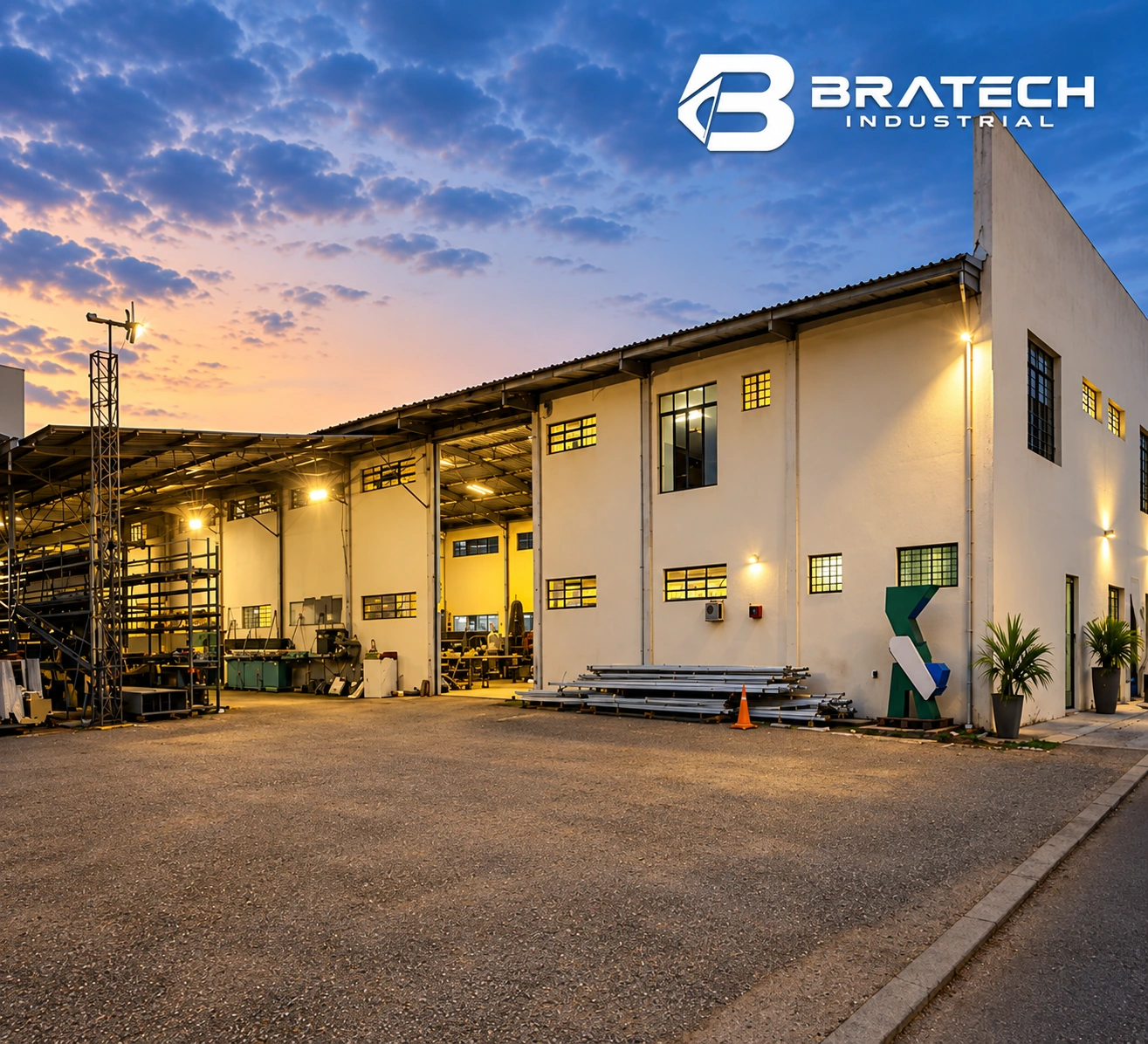 Fachada da unidade Bratech Industrial em Curitiba